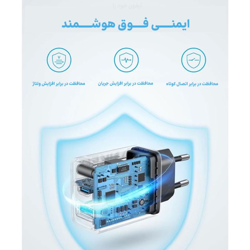 شارژر دیواری دو پورت 20 وات انکر مدل B2348