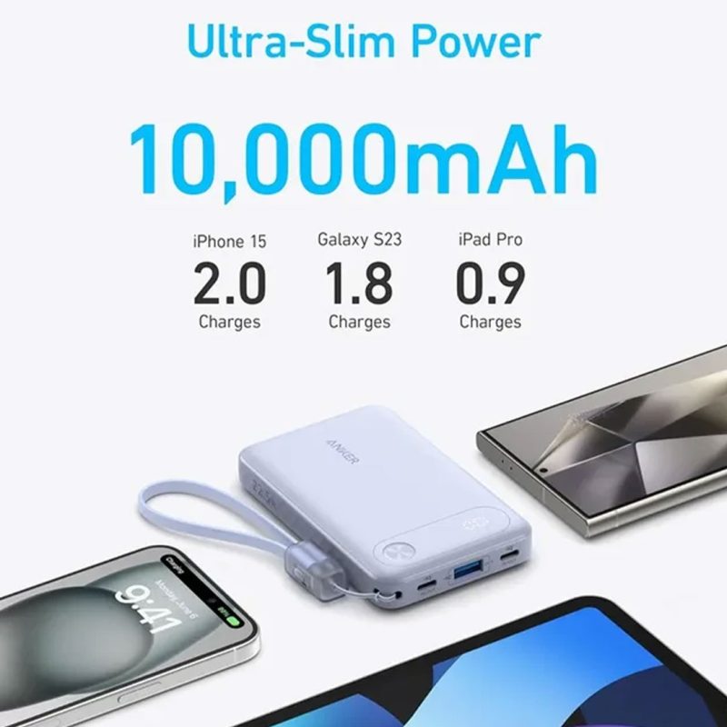 پاوربانک 22.5 وات انکر مدل A1257 ظرفیت 10000 میلی آمپر ساعت - Image 7