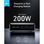 هاب شارژ ۶ پورت انکر Anker Prime Charger 200W 6-Port GaN Charging Station مدلA2683 - Image 5