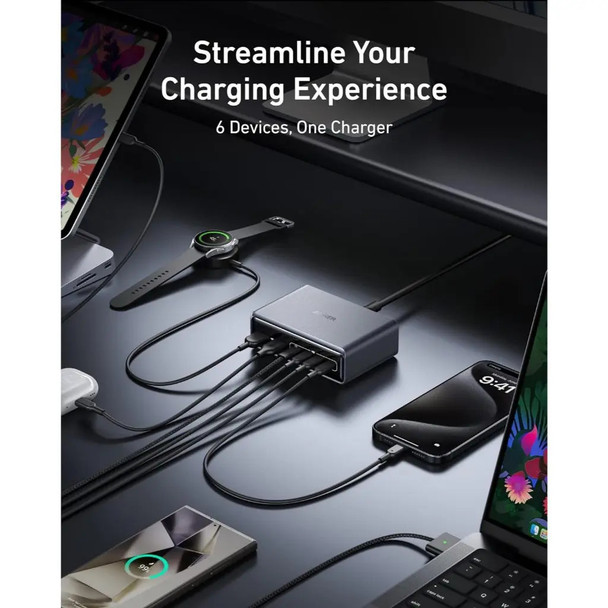 A2683.6 هاب شارژ ۶ پورت انکر Anker Prime Charger 200W 6-Port GaN Charging Station مدلA2683 - Image 3