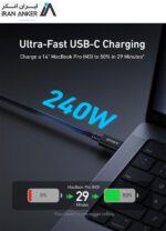 کابل USB-C به USB-C انکر 240 وات Anker 765 240W 6FT USB-C to USB-C Cable A8866HA1 - Image 6