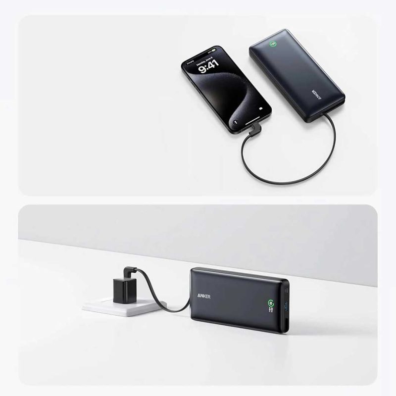 پاوربانک انکر مدل 20000mAh 30W Portable Charger with USB-C Cable A1387 - Image 4