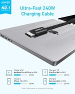 کابل شارژ انکر Anker Zolo USB-C to USB-C 180CM Cable Fast Charging 240W مدل A8060 - Image 4