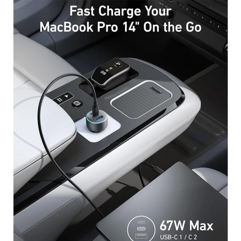 شارژر فندکی 67W انکر مدل A2736 USB-C to USB-C