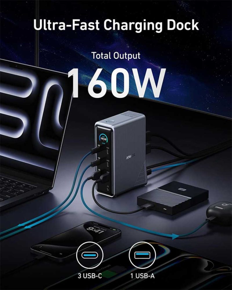 هاب شارژ 14 پورت انکر Anker Prime Docking Station 14-Port 160W مدل A83B6 - Image 5