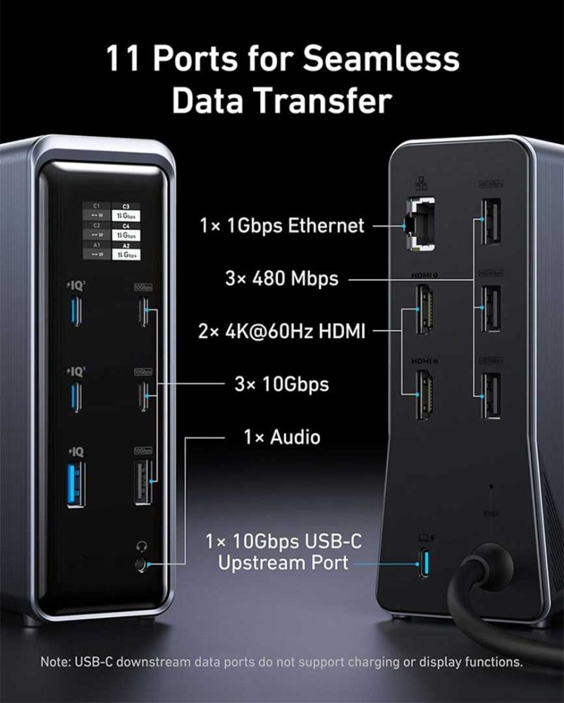 هاب شارژ 14 پورت انکر Anker Prime Docking Station 14-Port 160W مدل A83B6 - Image 4