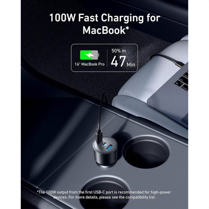 خرید و قیمت شارژر فندکی انکر Anker USB-C Car Charger 167.5W Compact 3-Port مدل A2737