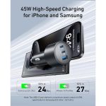 خرید و قیمت شارژر فندکی انکر Anker USB-C Car Charger 167.5W Compact 3-Port مدل A2737