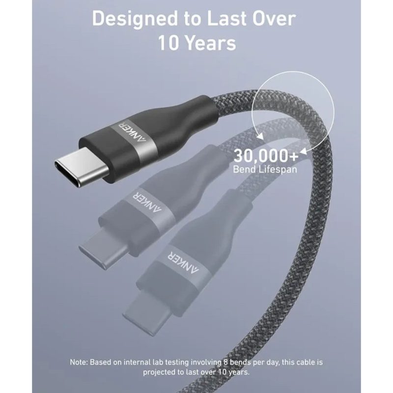 خرید و قیمت کابل USB-C به USB-C انکر Anker Upcycled-Braided 240W (3ft)